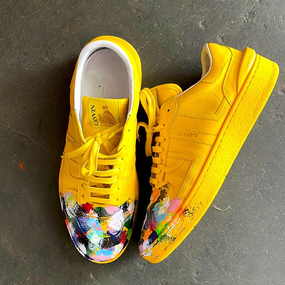 Yellow Lanvin x Gallery dept sneakers size 10